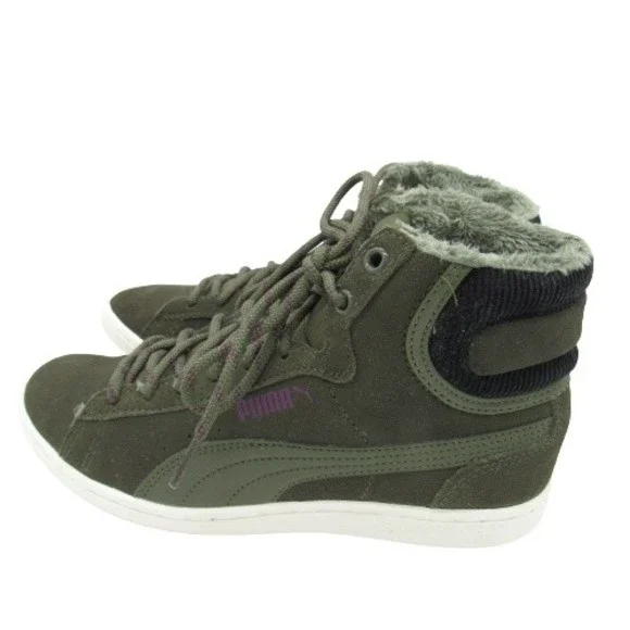 Puma Shoes Puma Womens Size Vikky Mid 363729 Green Casual